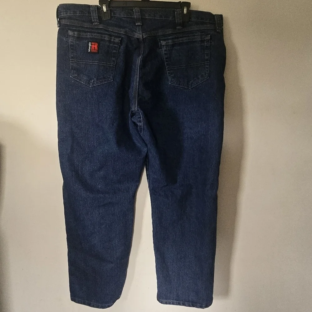Wrangler Blue Relaxed Jeans Classic Fit Riggs Workwear Jeans Size 42x30